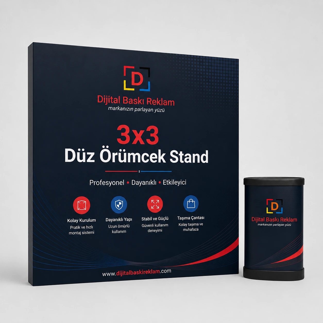 3x3 Düz Örümcek Stand